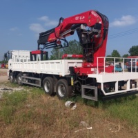 Camión Grúa Shacman 8*4 de 20 Toneladas con Pluma Hidráulica Articulada, Camión Grúa Plegable Changxing para Transporte de Piedra