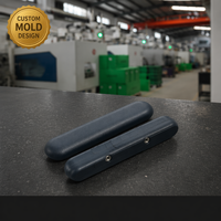 Paires de repose-bras rectangulaires minces, surface lisse, trous de fixation latéraux, gris foncé, pour chaise ergonomique, moulage par injection, usine OEM