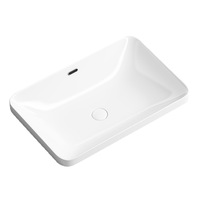 Premium 1280 ° Vasque ovale en céramique émaillée à poser pour meuble de salle de bain, idéale pour la rénovation de vanités d'hôtels de luxe