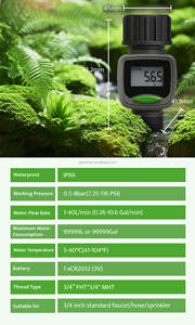 ディスプレイ流量計 ガーデン散水システム IPX6防水 ABS素材 OEMカスタマイズ可能 水流量1L/min-40L/min 0.5-8 <span class=keywords><strong>Bar</strong></span> +/-0.05% - Product Image 2