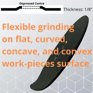 WA 10PACK-4 1/2 \ "pollice flessibile 80 # mola per metallo 4 1/2 \" diametro 1/8 \ "spessore 7/8 \" smerigliatrici con angolo pergolato - Product Image 6