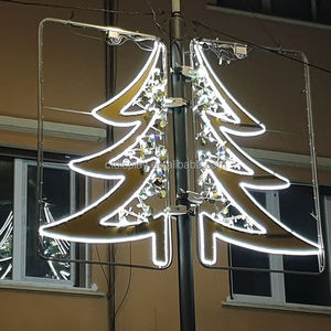 Dekorasi Natal tiang jalan 2d Led, lampu Motif Bintang Natal, lampu 2d untuk liburan luar ruangan - Product Image 5