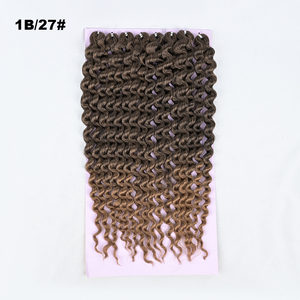 Treccine all'ingrosso da 18 pollici 8x con riccioli italiani 240g, acconciature boho con ricci Milano, 100% fibra Kanekalon per intrecciare a uncinetto, biondo ombré # - Product Image 3