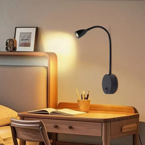 Applique murale LED en aluminium minimaliste moderne américaine, lampe de lecture pour chevet, chambre à coucher, petit projecteur - Product Image 4