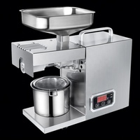 Mini presse à huile de sésame pour usage domestique, en acier inoxydable, pressage à froid et à chaud automatique, 110/220V, garantie 1 an, 501S