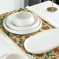 Service de vaisselle en céramique de style européen, assiettes et bols en céramique blanche pure, simples, pour la décoration de mariage ou la maison et l'hôtellerie