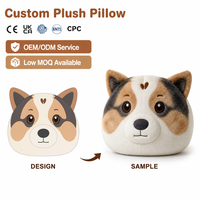 Fabricant de coussins en peluche personnalisés en forme de chien Corgi, jouet en peluche mignon pour enfants, coussin en peluche personnalisé