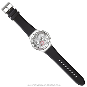 Montre chronographe pour hommes OEM ODM avec bracelet en caoutchouc et boîtier en acier inoxydable 316L U2632 - Product Image 5