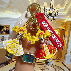 Llavero de mosquetón de PVC y goma, estilo de dibujos animados, con diseño troquelado de Jesús y la Virgen de Guadalupe, recuerdo religioso de iglesia, moda popular - Product Image 3