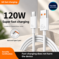 Kabel Charger USB C Super Cepat 120W Termurah, Kabel Data Pengisian Cepat Pintar 6A Tipe-C 3.0 3.1 untuk iPhone Android