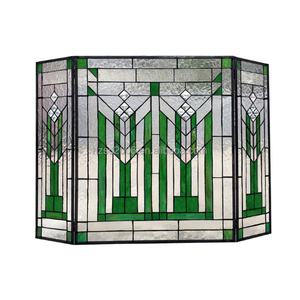 Rejilla Decorativa para Chimenea de Vidrio Artístico Tiffany Estilo Barroco de 40''*28'' - Product Image 6