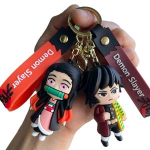 Dessin animé Anime démon-thème Slayer Style Figure porte-clés voiture porte-clés sac à dos charme griffe Machine <span class=keywords><strong>petit</strong></span> cadeau en gros - Product Image 5