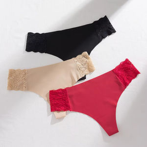 Tanga de Encaje de Cintura Baja al por Mayor Bragas Elásticas Ropa Interior Femenina Bikini Tanga - Product Image 3