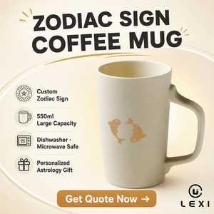 <span class=keywords><strong>Mug</strong></span> à café en céramique de 18 oz avec motif signe du zodiaque, logo <span class=keywords><strong>personnalisé</strong></span> imprimé, tasse à latte en porcelaine pour cadeau et usage quotidien - Product Image 2