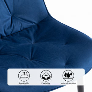 Ghế giải trí sang trọng màu xanh nhung thích hợp cho ăn uống trong nhà hàng nhà bếp quán cà phê & khu vực giải trí trong nhà - Product Image 3