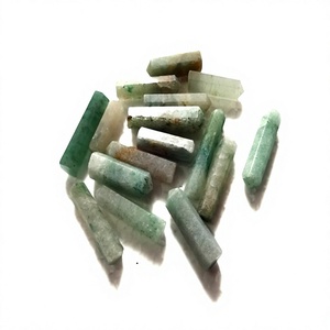 Pierre précieuse de jaspe vert naturel, pointe de crayon polie, bâton de cristal, pierre de guérison Reiki, décoration d'intérieur - Product Image 4