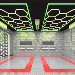Nouveau Tube LED de haute qualité RVB nid d'abeille professionnel usine vente Garage RVB Led lumière hexagonale - Product Image 4