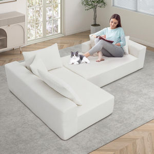 Fournisseur de meubles sur mesure à Foshan, vente en gros, faible MOQ 1 pièce, canapés en L abordables, idéaux pour les petites entreprises en ligne - Product Image 1