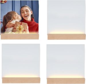 Base de cadre photo en verre trempé LED personnalisée, vente en gros d'usine, pour sublimation, décoration intérieure, tailles 6x6 pouces et 6x8 pouces - Product Image 3
