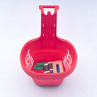 Panier en plastique PP portable et durable avec roues Grand caddie de supermarché d'une capacité de 90L