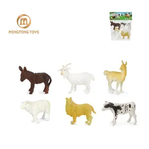 Mini brinquedo de plástico personalizado promocional, conjunto de animais de fazenda brinquedos para crianças