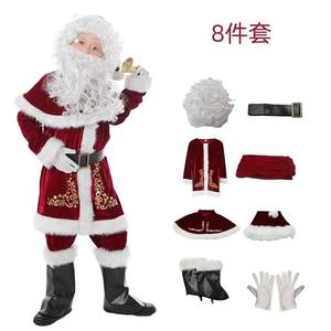 Disfraz de Papá Noel Rojo de Lujo en Oferta, Traje de Cosplay para Adultos y Niños - Product Image 4