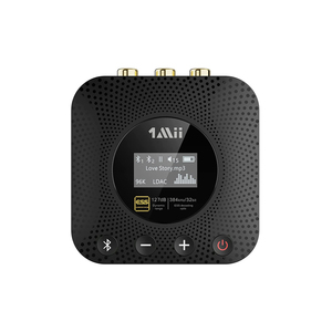 1mii 32-bit/384kHz DAC âm thanh Hifi với OLED hiển thị hỗ trợ AptX HD/LL & LDAC <span class=keywords><strong>Bluetooth</strong></span> Receiver cho nhà hệ thống âm thanh <span class=keywords><strong>stereo</strong></span>/loa - Product Image 1