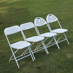 Eco-friendly Modern Garden Outdoor Simple Metal <strong>Folding</strong> Plastic <strong>Chair</strong> <strong>White</strong> <strong>Folding</strong> <strong>Chairs</strong> for Wedding Party Events - Product Image 1