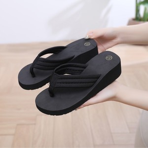 Tongs d'été 2026 pour <span class=keywords><strong>femme</strong></span> en tissu à paillettes et EVA, avec plateforme, antidérapantes, absorption des chocs, pour loisirs quotidiens - Product Image 1