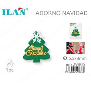 Decorazione per Albero di Natale 5.5x8mm Verde con Scritta 'Buon Natale' per Decorazioni Festive - Product Image 3