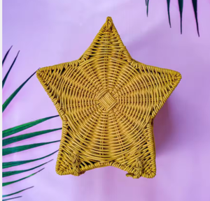 Cesta de Flores Redonda Hecha a Mano de Estilo Bohemio, Tejida con Pasto Marino, Ecológica, con Capacidad de 10-20L - Product Image 4