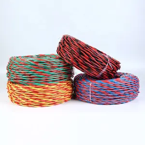 Factory 2 Core Rvs Pvc Twisted Pair Flexible Cable 0.5 0.75 1 1.5 2.5 Mm Alarm Line Fire pvc cable wire electric cable