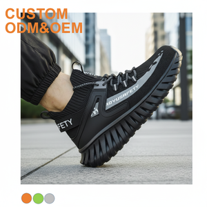 OEM 2025 Nouvelles chaussures de sécurité respirantes pour les agents de sécurité, chaussures de travail d'usine, chaussures de sécurité anti-écrasement, bottes de sport d'hiver, unisexe, en daim et en toile - Product Image 2