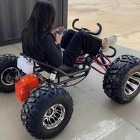 Go Kart Todoterreno Popular de Gasolina de 90cc con Tracción en las Cuatro Ruedas para Adultos y Niños, Alta Velocidad de 55km/h, Uso en Playa y Todo Terreno
