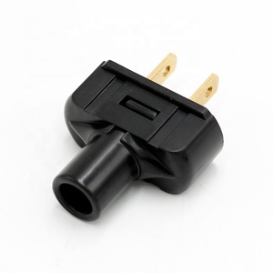 美国标准15A 125V 2针L型黑色电线美国电源插头 - Product Image 6