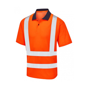 Hi Vis Polo Work Shirt Poliéster de alta calidad Camisa de golf Características DE SEGURIDAD Fluorescente reflectante con malla Logotipo personalizable - Product Image 1