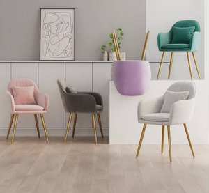 High Quality Cheap Modern Italian French Sillas Fabric <b>Velvet</b> Kitchen <b>Chair</b> for Dining Room - Product Image 6