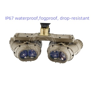 โรงงานจีนขายส่ง อุปกรณ์มองกลางคืนแบบพาโนรามา NVG IIT Gen2+/Gen3 แบบมีหมวกป้องกัน IP65/IP67 พร้อมเลนส์สี่ตา - Product Image 3