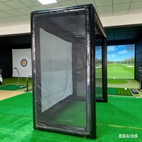 Cage d'entraînement de golf portable personnalisée, simulateur de golf gonflable, tente de tir avec écran pour projecteur