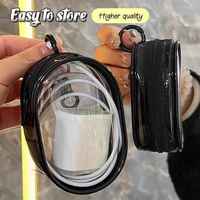 Mini sac portable en PVC avec fermeture éclair, porte-clés de voiture, étui pour portefeuille, support de câble d'écouteurs, support de charge, sac de présentation pour poupée, porte-monnaie, porte-clés