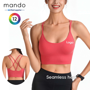 <span class=keywords><strong>Soutien</strong></span>-<span class=keywords><strong>gorge</strong></span> de <span class=keywords><strong>sport</strong></span> côtelé sans couture avec large élastique <span class=keywords><strong>sous</strong></span> le buste pour femme, grande taille XXXL, 90 % nylon 10 % élasthanne - Product Image 1