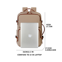 Tas Ransel Bisnis Custom dengan Port Pengisian Daya USB, Rangka Eksternal, Penutup Ritsleting, Kapasitas Besar, Tahan Air - Sedang Tren