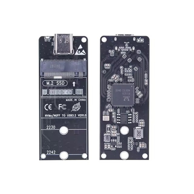 M2 Type-C Solid State NVMe Hard Disk Box Motherboard NGFF Adapter Board RTL9220 Dual Protocol 20Gbps USB 3.2