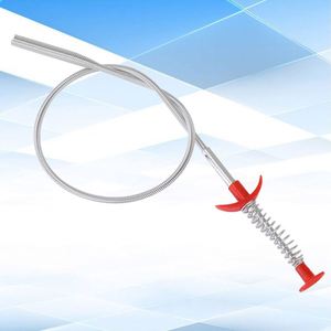 Eco-Friendly Stainless Steel Drain Unblocker Spiral Drain Cleaning Brush Set with Claw <b>Clamp</b> and Shower <b>Hose</b> 3 Pack - Product Image 2