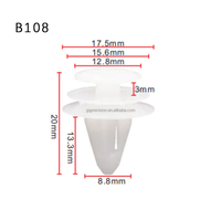 B108 Auto Fixation et Clip Auto Car Plastic Rivet Fastener Clips