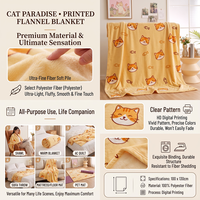 Mantas de Franela Personalizadas al por Mayor, Mantas de Felpa Suaves con Impresión a Todo Color para Sofá Cama, MOQ Bajo