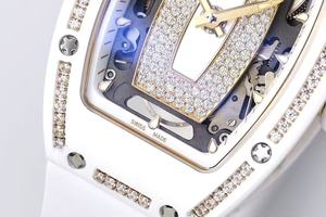 Montres élégantes et luxueuses de marque haut de gamme, mécaniques, en céramique, en forme de baril, avec un design diamanté, tendance de la mode - Product Image 5