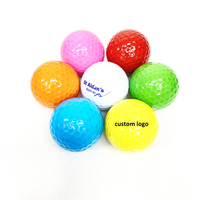 Balles de golf professionnelles OEM durables en gros, 3 couches, imprimées, haute luminosité, personnalisées, mini-balles de golf d'entraînement avec logo