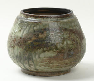 <span class=keywords><strong>Fleur</strong></span> bord vert olive vase en céramique pied funéraire petit vase en céramique styles wabi sabi - Product Image 5