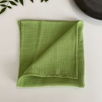 Serviette en gaze de coton 40x40cm, mousseline unie, décoration de table de mariage, serviette de dîner rustique, réutilisable, lavable, vente en gros